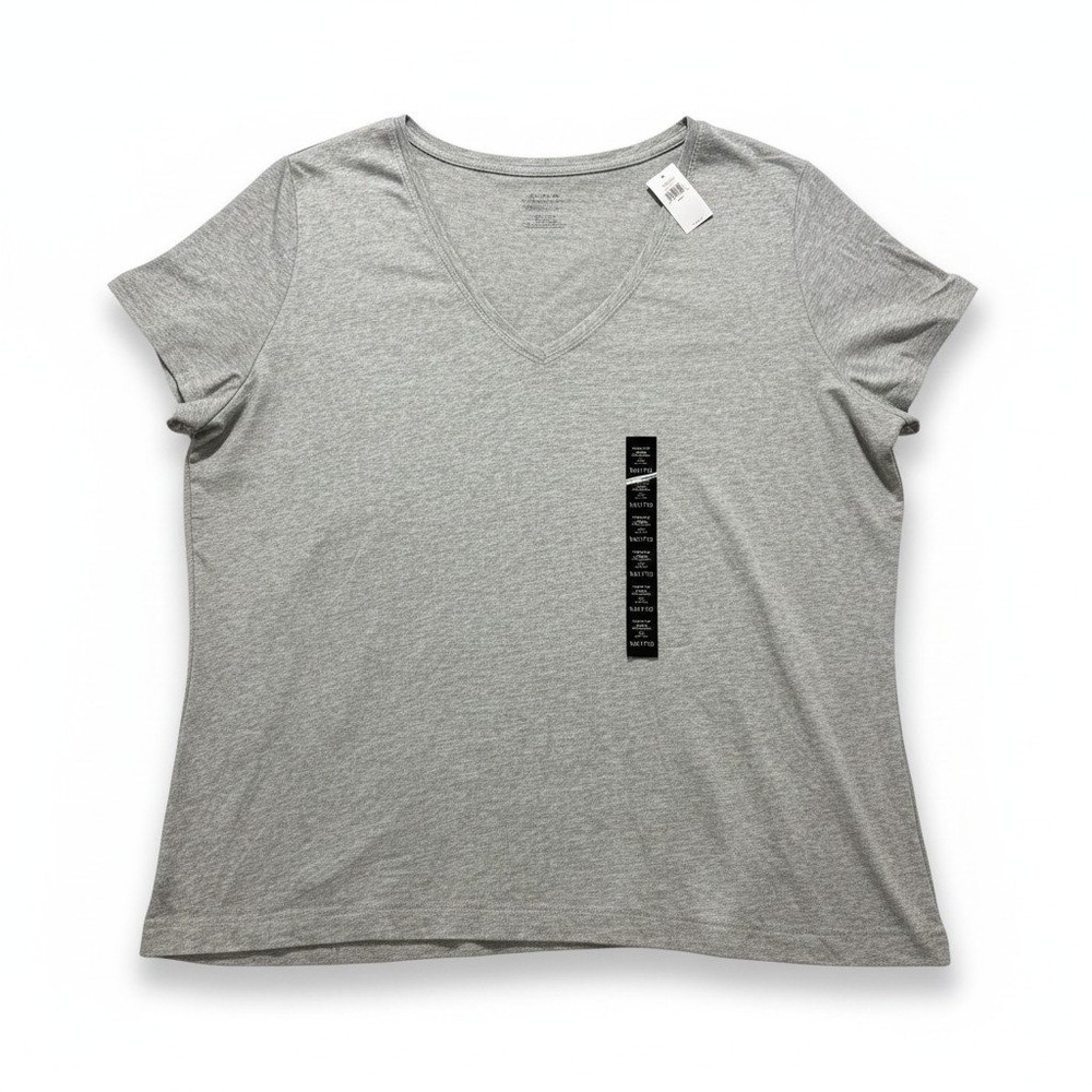 Banana Republic XXL Gray Timeless Tee V-Neck Womens T-Shirt Casual Cozy